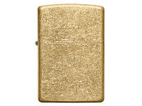 Зажигалка ZIPPO Classic с покрытием Tumbled Brass, латунь/сталь, золотистая, матовая, 38x13x57 мм