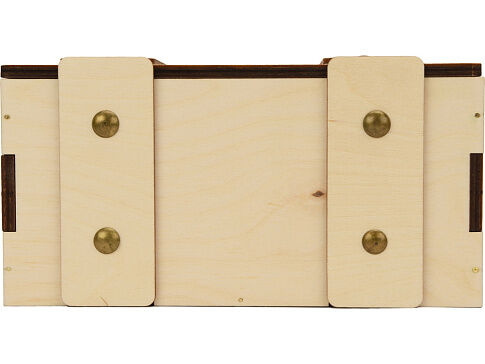 Деревянная подарочная коробка с крышкой Ларчик на бечевке