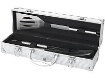 Набор для барбекю в кейсе: лопатка, щипцы, вилка Salvy (P)