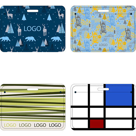 Карман для пропуска Saff Plus на заказ, горизонтальный Карман для пропуска Saff Plus на заказ, горизонтальный