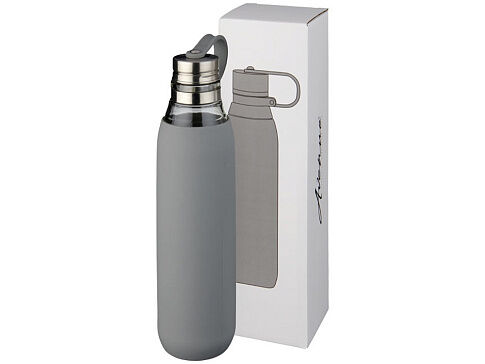 Стеклянная спортивная бутылка Oasis объемом 650 мл, серый