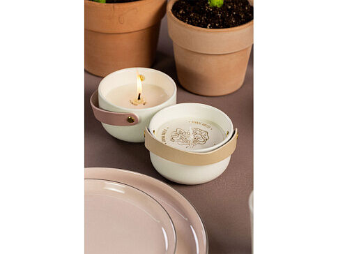 Свеча Valerie Concept с крышкой CNDL 5 BG, белый/бежевый (Р)