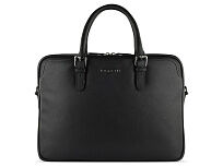 Портфель женский BUGATTI Bella, чёрный, воловья кожа/полиэстер, 38х6,5х27 см