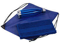 Спортивный набор с бутылкой и полотенцем Beginner, синий