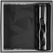 Набор Gems: ежедневник и термостакан, черный