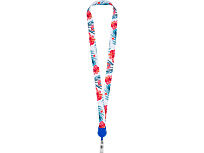 Ланъярд 2 см с ретрактором, синий