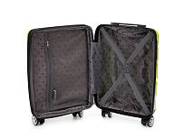 Чемодан TORBER В Отпуск, салатовый, полипропилен, 33 х 22 х 53 см, 35 л