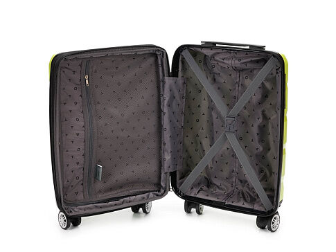 Чемодан TORBER В Отпуск, салатовый, полипропилен, 33 х 22 х 53 см, 35 л