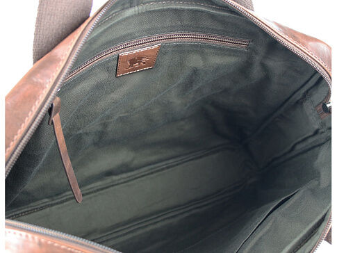 Сумка Mano Don Luca, натуральная кожа в коньячном цвете, 37 х 27 х 6 см