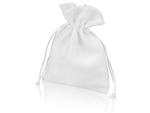 Мешочек подарочный, искусственный лен, средний, белый Мешочек подарочный, искусственный лен, средний, белый