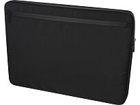 Чехол Rise для ноутбука с диагональю экрана 15,6 дюйма, изготовленный из переработанных материалов согласно стандарту GRS - сплошной черный