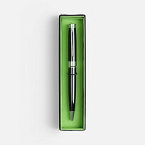 Ручка шариковая Broad Ring в футляре, глянцевая, черная