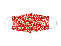 Маска для лица многоразовая с полноцветной запечаткой в крое, размер S, белый