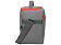 Изотермическая сумка-холодильник Classic c контрастной молнией, серый/красный