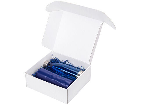 Подарочный набор с термокружкой и бутылкой Water cross, синий