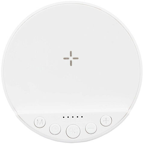 Bluetooth-колонка с беспроводной зарядкой relaxTime, белая