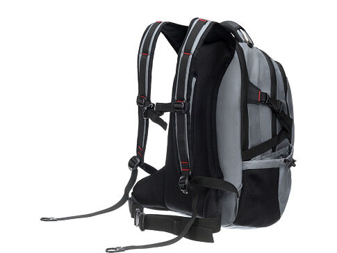 Рюкзак TORBER DRIVE с отделением для ноутбука 15, серый/красный, полиэстер 1680D, 36x17x50 см, 30 л